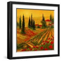 Poppies of Toscano I-Art Fronckowiak-Framed Art Print