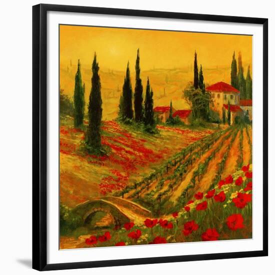 Poppies of Toscano I-Art Fronckowiak-Framed Premium Giclee Print