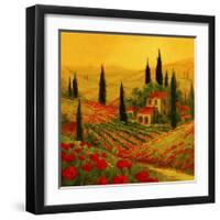 Poppies of Toscano II-Art Fronckowiak-Framed Art Print