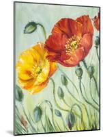 Poppies, Oil Painting on Canvas-Valenty-Mounted Art Print