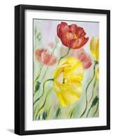 Poppies, Oil Painting on Canvas-Valenty-Framed Art Print