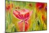 Poppies, Oil Painting on Canvas-Valenty-Mounted Art Print