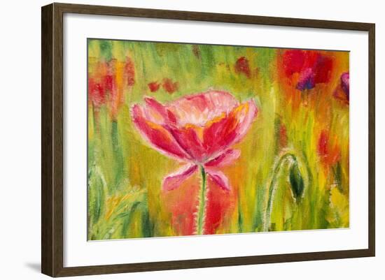 Poppies, Oil Painting on Canvas-Valenty-Framed Art Print