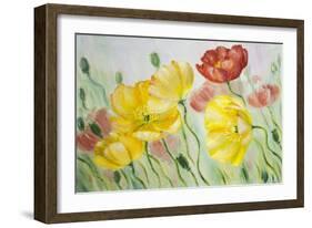 Poppies, Oil Painting on Canvas-Valenty-Framed Art Print