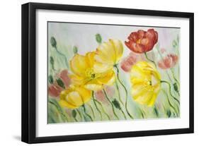 Poppies, Oil Painting on Canvas-Valenty-Framed Art Print