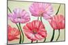 Poppies, Oil Painting on Canvas-Valenty-Mounted Art Print