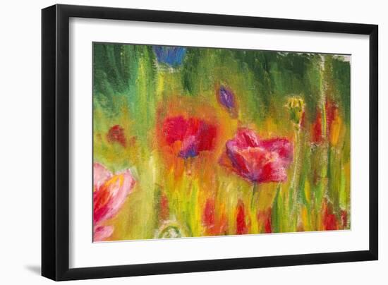 Poppies, Oil Painting on Canvas-Valenty-Framed Art Print