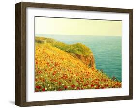 Poppies On Kaliakra-kirilstanchev-Framed Art Print