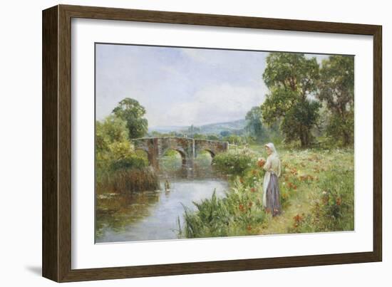 Poppies on the Riverbank-Ernest Walbourn-Framed Giclee Print