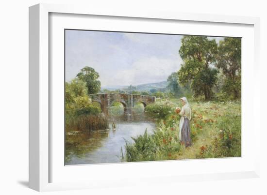 Poppies on the Riverbank-Ernest Walbourn-Framed Giclee Print