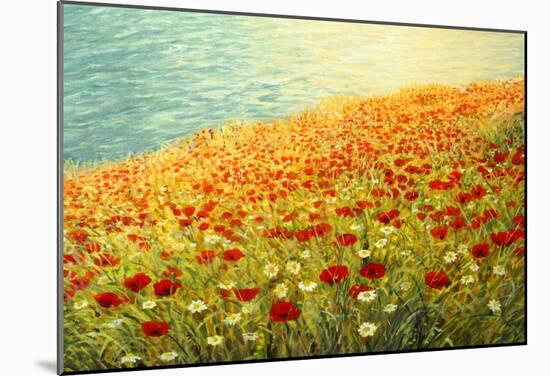 Poppies On The Seashore-kirilstanchev-Mounted Poster