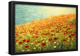 Poppies On The Seashore-kirilstanchev-Framed Poster