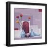 Poppies on Violet-Anna Flores-Framed Art Print