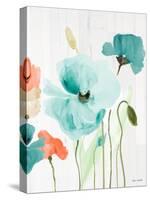 Poppies on Wood I-Lanie Loreth-Stretched Canvas