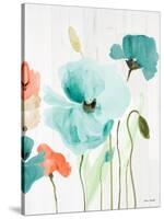 Poppies on Wood I-Lanie Loreth-Stretched Canvas