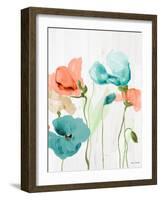 Poppies on Wood II-Lanie Loreth-Framed Art Print