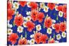 Poppies (Pattern)-Maria Rytova-Stretched Canvas