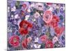 Poppies & Sweet Peas Pattern-Light-Carissa Luminess-Mounted Giclee Print