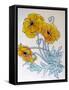 POPPIES watercolour-Linda Arthurs-Framed Stretched Canvas