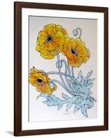 POPPIES watercolour-Linda Arthurs-Framed Giclee Print