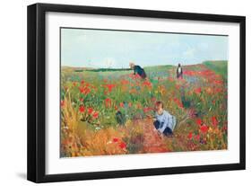 Poppies-Mary Cassatt-Framed Art Print