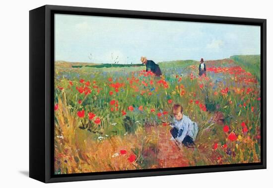 Poppies-Mary Cassatt-Framed Stretched Canvas