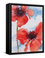 Poppies-Joan Thewsey-Framed Stretched Canvas