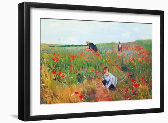 Poppies-Mary Cassatt-Framed Premium Giclee Print