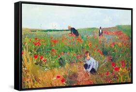 Poppies-Mary Cassatt-Framed Stretched Canvas