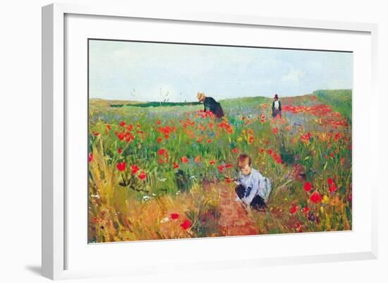 Poppies-Mary Cassatt-Framed Art Print