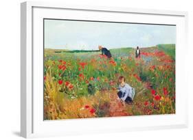 Poppies-Mary Cassatt-Framed Art Print