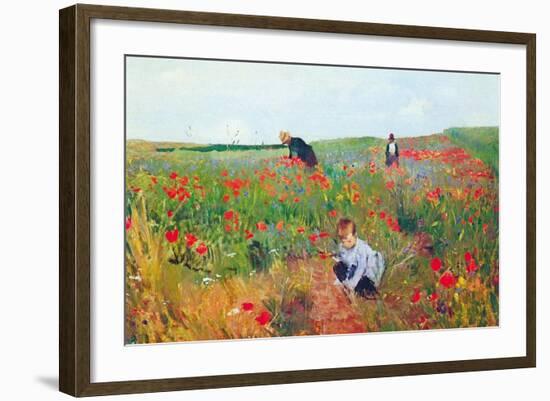 Poppies-Mary Cassatt-Framed Art Print