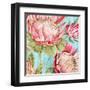 Popping King Protea I-Alex Black-Framed Art Print