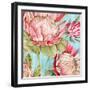 Popping King Protea I-Alex Black-Framed Art Print