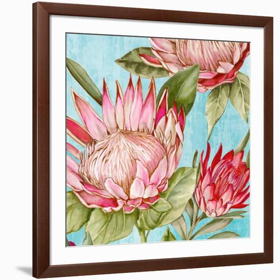 Popping King Protea II-Alex Black-Framed Art Print