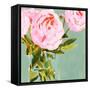 Popping Peonies III-Victoria Barnes-Framed Stretched Canvas