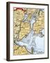 Popple's Map of New York City and the Surrounding Area, 1733-null-Framed Giclee Print