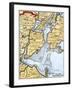 Popple's Map of New York City and the Surrounding Area, 1733-null-Framed Giclee Print