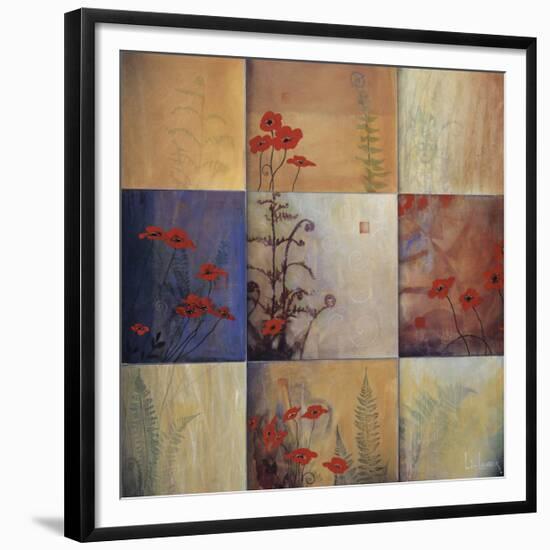 Poppy and Fern Nine Patch-Don Li-Leger-Framed Giclee Print