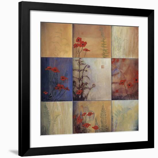 Poppy and Fern Nine Patch-Don Li-Leger-Framed Giclee Print