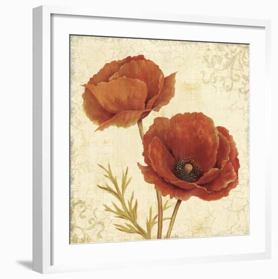 Poppy Bouquet I-Daphné B-Framed Art Print