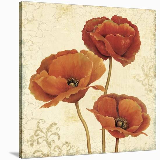 Poppy Bouquet II-Daphné B-Stretched Canvas