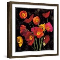 Poppy Bouquet II-John Seba-Framed Art Print