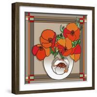 Poppy Bowl-Howie Green-Framed Giclee Print