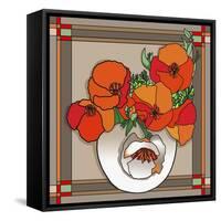 Poppy Bowl-Howie Green-Framed Stretched Canvas