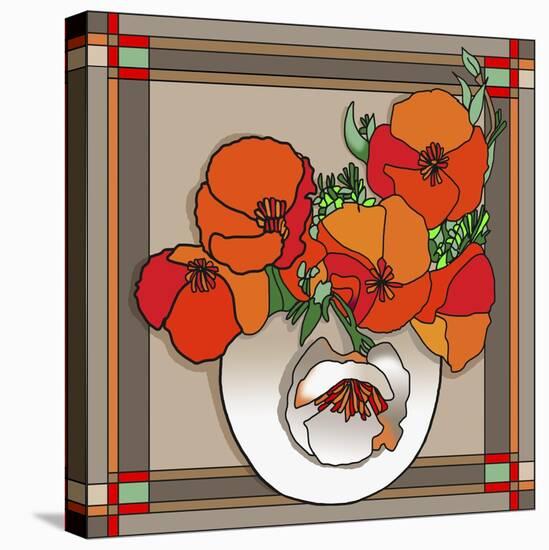Poppy Bowl-Howie Green-Stretched Canvas