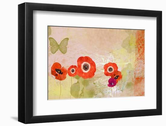 Poppy dance-Claire Westwood-Framed Art Print