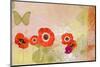 Poppy dance-Claire Westwood-Mounted Art Print