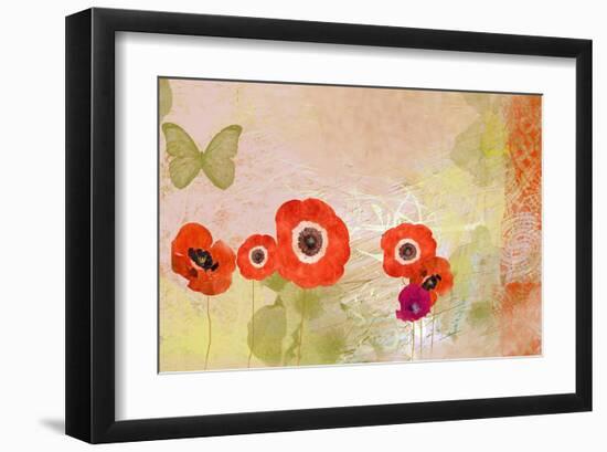 Poppy dance-Claire Westwood-Framed Art Print