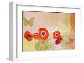 Poppy dance-Claire Westwood-Framed Art Print